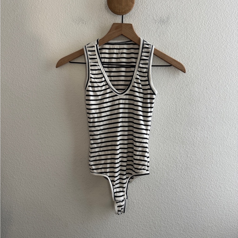 G Label by Goop Gwyn Striped Bodysuit